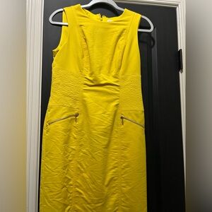 Calvin Klein Yellow Sheath Mini Dress